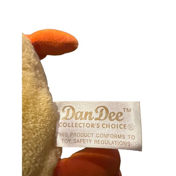 DanDee Collector's Choice Plush Duck Toy laying flat orange feet bow - Picture 6 of 6